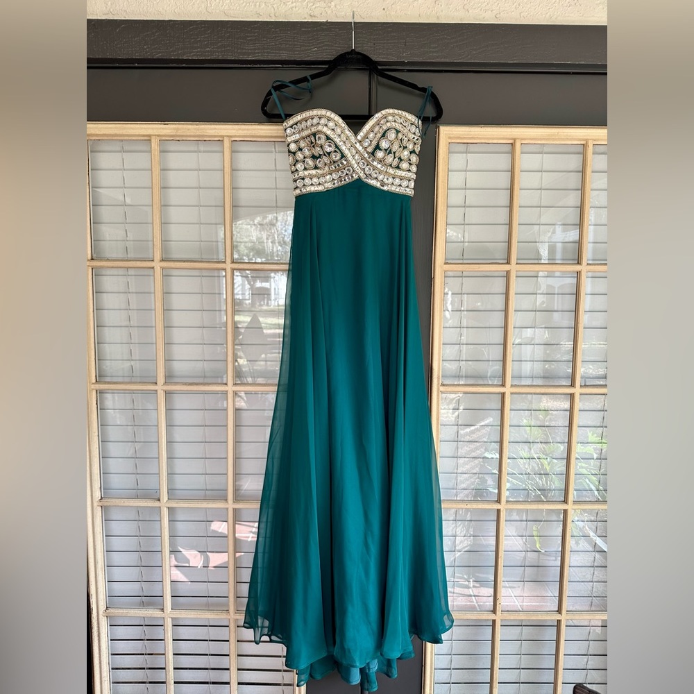 Madison James Dress Pine Green Embellished Top